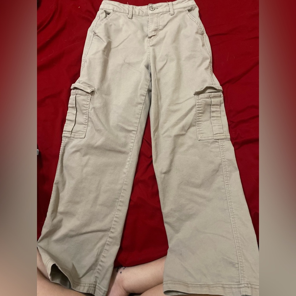 Beige cargo Jean pants